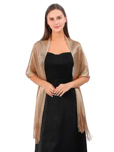 Luxury Plain Shawl, Elegant Fiber Flat Scarf, Perfect for Weddings & Evening Dresses, Versatile Accessory for Any Occasion