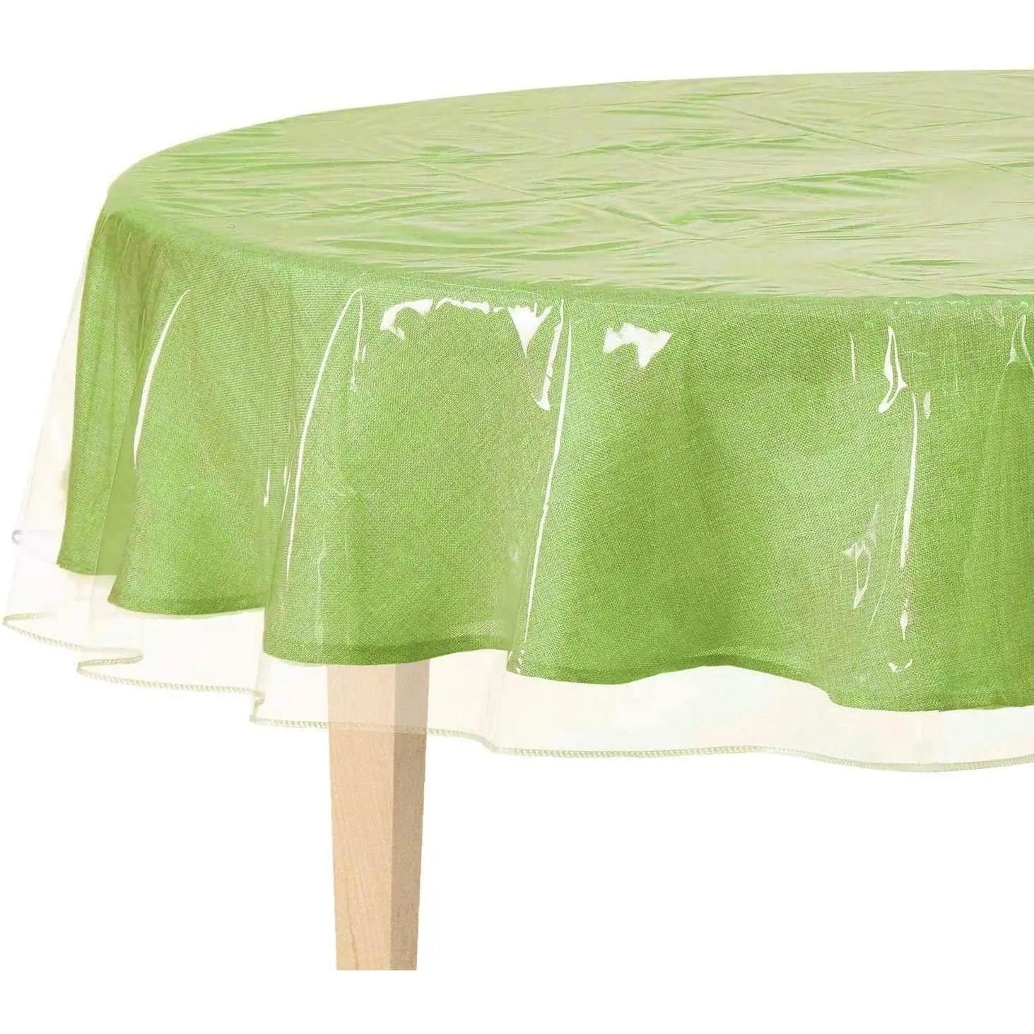 BNYD Clear Tablecloth Protector, Table Cloth Vinyl (70" Round)| Waterproof PVC Transparent Table Cover.Duty Wipeable Dining Room Protector Pad Prevents Scratches, Stains, and Spills.