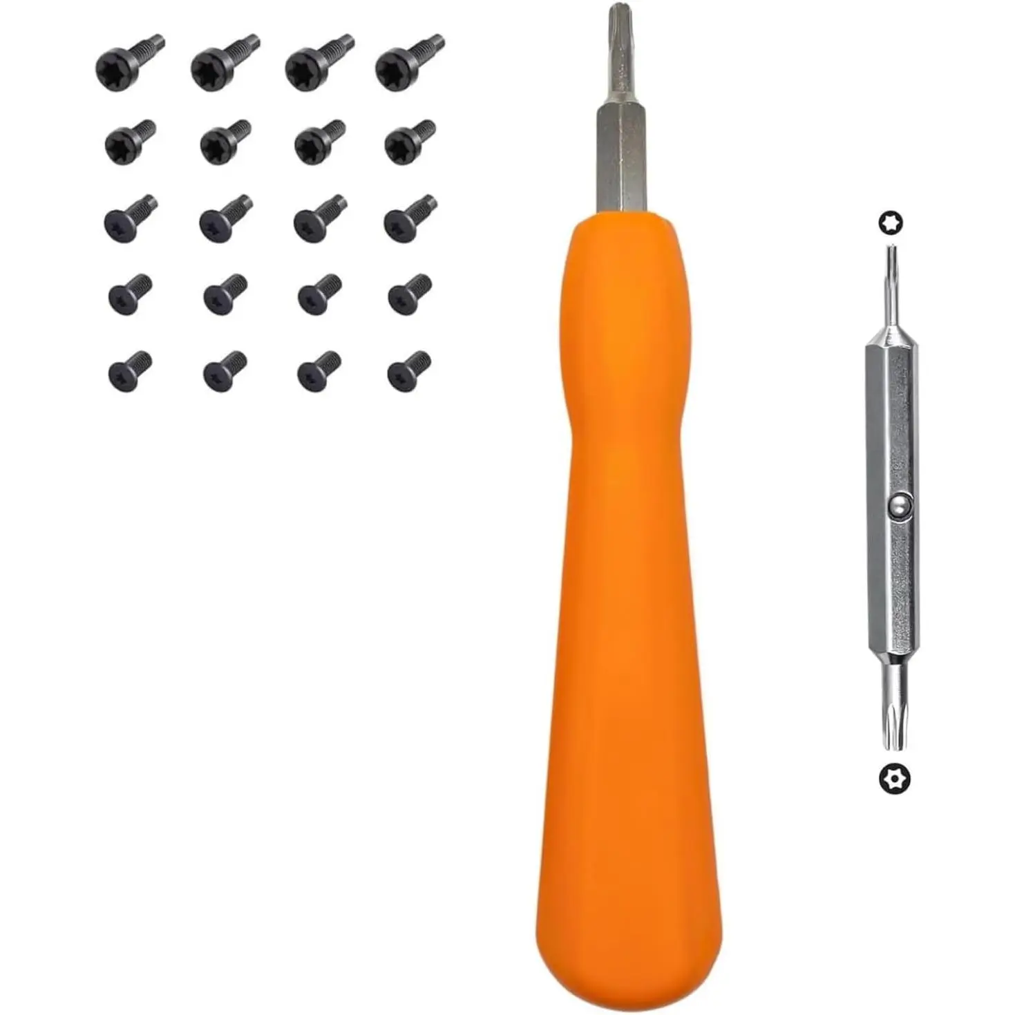 Doorbell   with 20 Doorbell Screws Kit - Double-Ended Torx T6 T15   for  Change & WiFi Reset - Video Doorbell Camera   Tool (Orange)