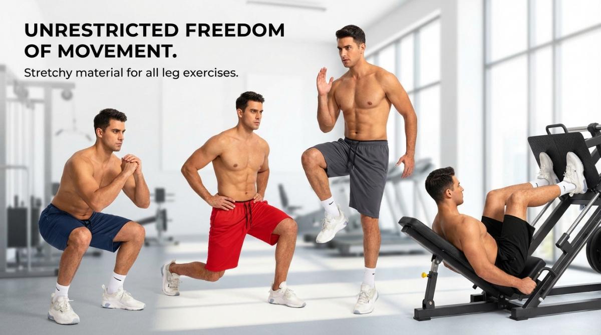 Men’s 9’’ Quick Dry Athletic Shorts Lightweight Breathable Mesh Running Workout Shorts with Pockets for Gym Sports Basketball Outdoor Training Active Wear