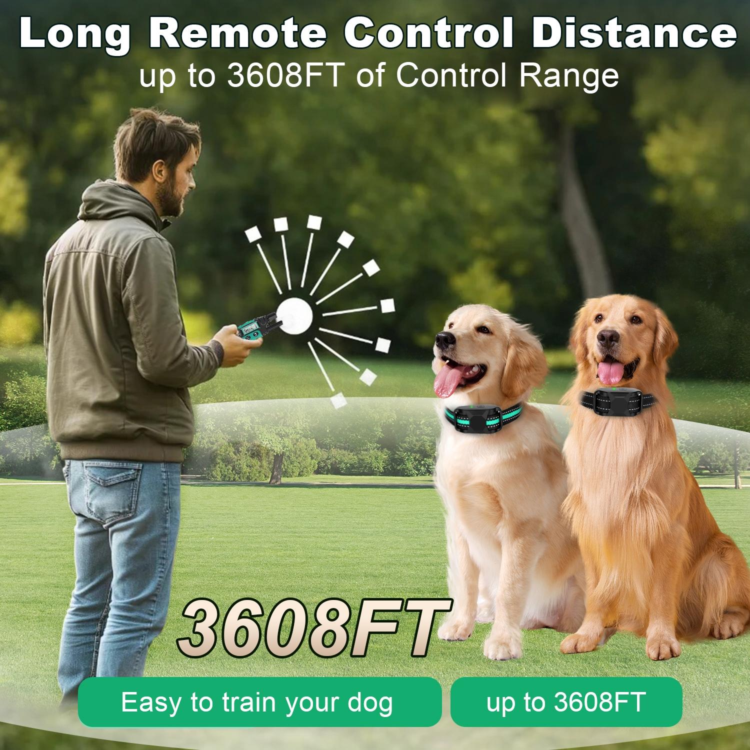 Rechargeable Dog Training Collar, 3300ft Remote Control Dog Training Collar with Adjustable Nylon Strap, Pet Training Accessories for Small To Large Dogs,  Pet Products