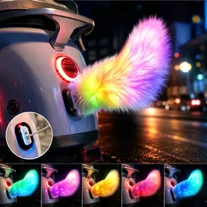 Yobis Remote-Controlled Dynamic Fox Tail Car Decoration Lights, Electric Vehicle Tail Embellishment with Sound Effects,  Car Accessories, Universal Automotive Motorcycle Scooter Decorative Accessory
