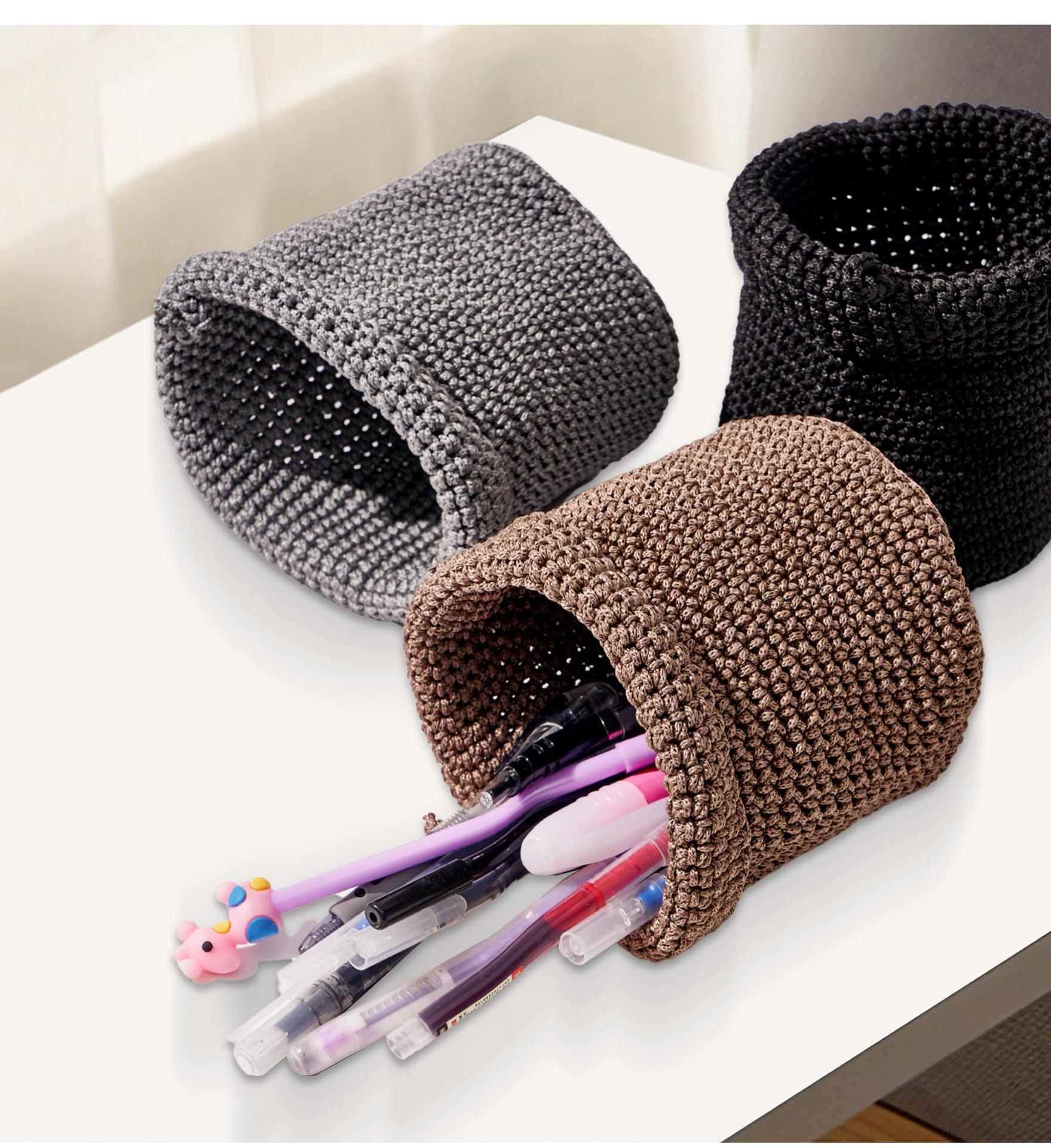 Bohemian wall hanging handmade storage basket, ice silk thread knitted fruit net bag