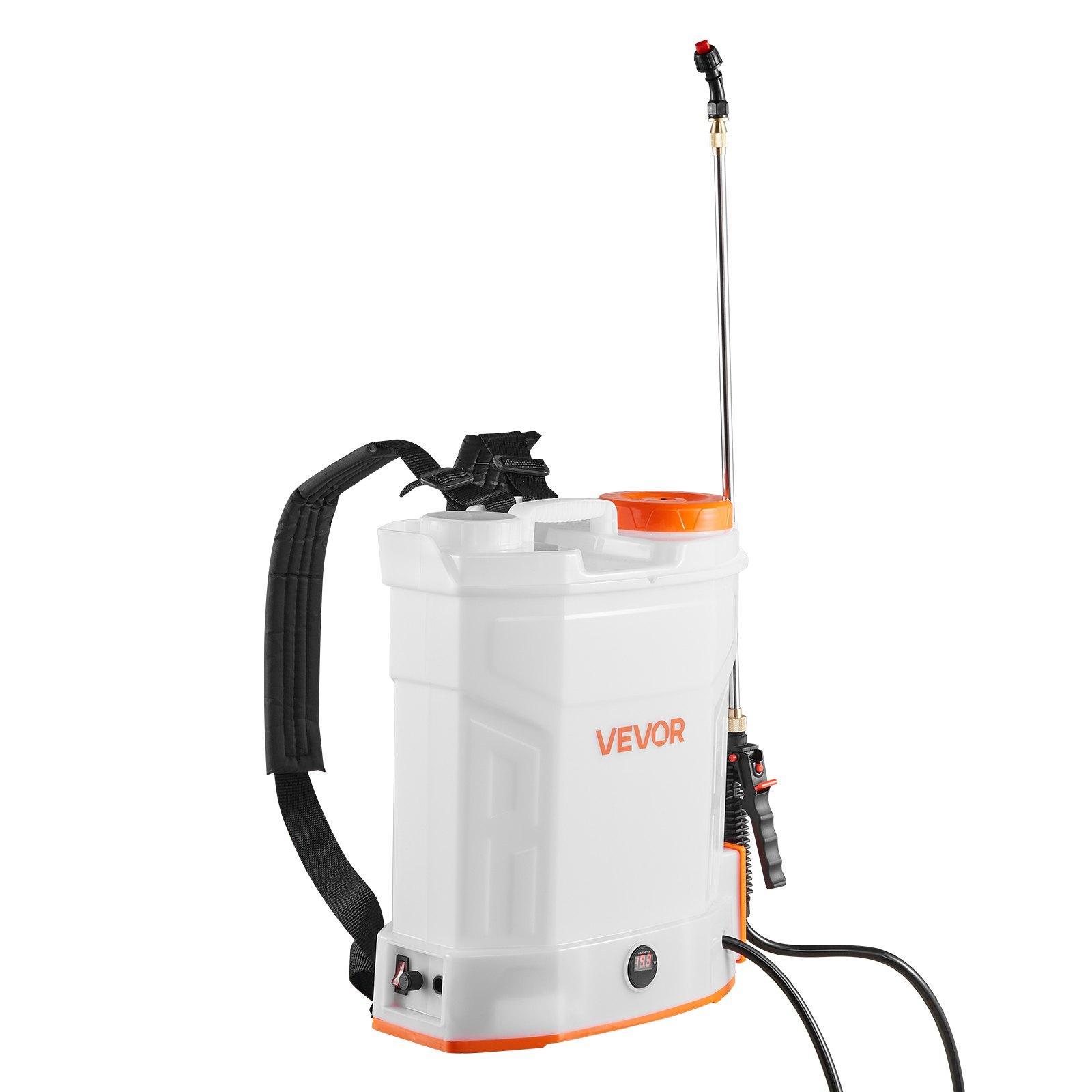 VEVOR Battery Powered Backpack Sprayer, 3.2 Gal Powerful Electric Backpack Sprayer, 2 Retractable Wands & 5 Nozzles, Adjustable 0-90 PSI, 2 Hour Runtime, Portable Weed Sprayers for Yard Garden Lawn VEVOR Battery Powered Backpack Sprayer, 3.2 Gal Powerful Electric Backpack Sprayer, 2 Retractable Wands & 5 Nozzles, Adjustable 0-90 PSI, 2 Hour Runtime, Portable Weed Sprayers for Yard Garden Lawn