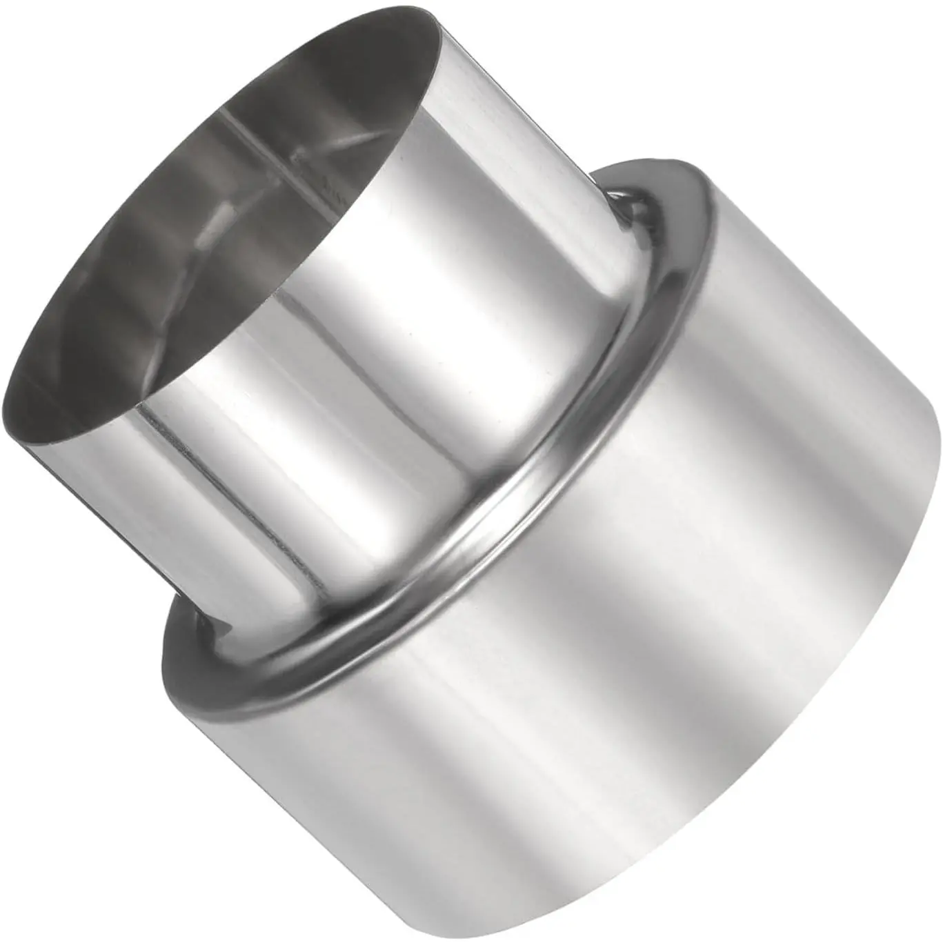 4" ID to 3.1" OD Exhaust Adapter Reducer Connector, Universal Stainless Steel Stove Pipe Round Duct Coupler Fitting for Water Heaters Wood Stoves Fireplaces Camping