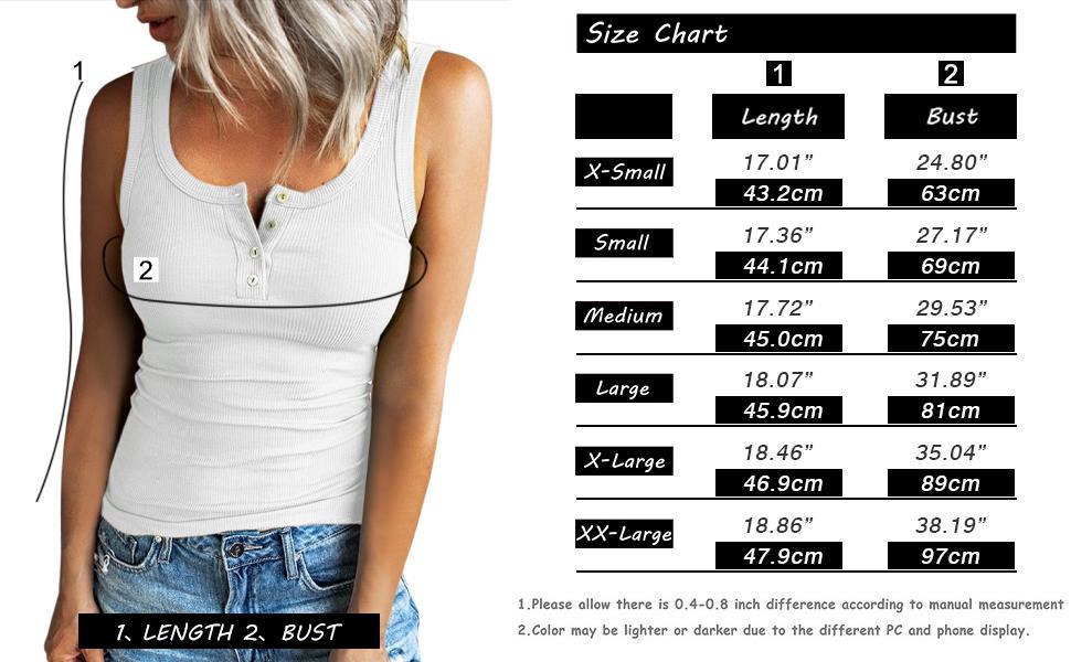 Imily Bela Women Henley Tank Tops Scoop Neck Ribbed Tops Summer Sleeveless Shirts Slim Fit Cami Knit Tees