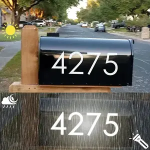 2/4PC  Reflective House Number Stickers – Waterproof Address Numbers for Mailbox, Home Door & Outdoor Use (2/4PCS Set)