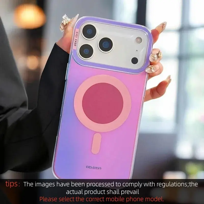 Wireless charging magnetic phone case for iPhone 17/16/15 Pro Max, pastel colors, simple and stylish, Protector, Accessories, Durable Protector
