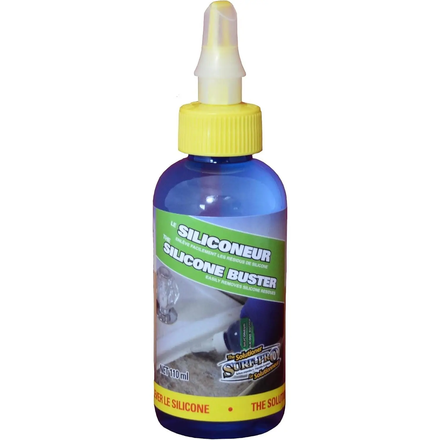 Silicone Buster Remover – 110ml Silicone & Caulk Residue Cleaner with Precision Nozzle – Fast-Acting Gel, Surface-Safe Formula for Post-Scraping Cleanup, Easy to Use