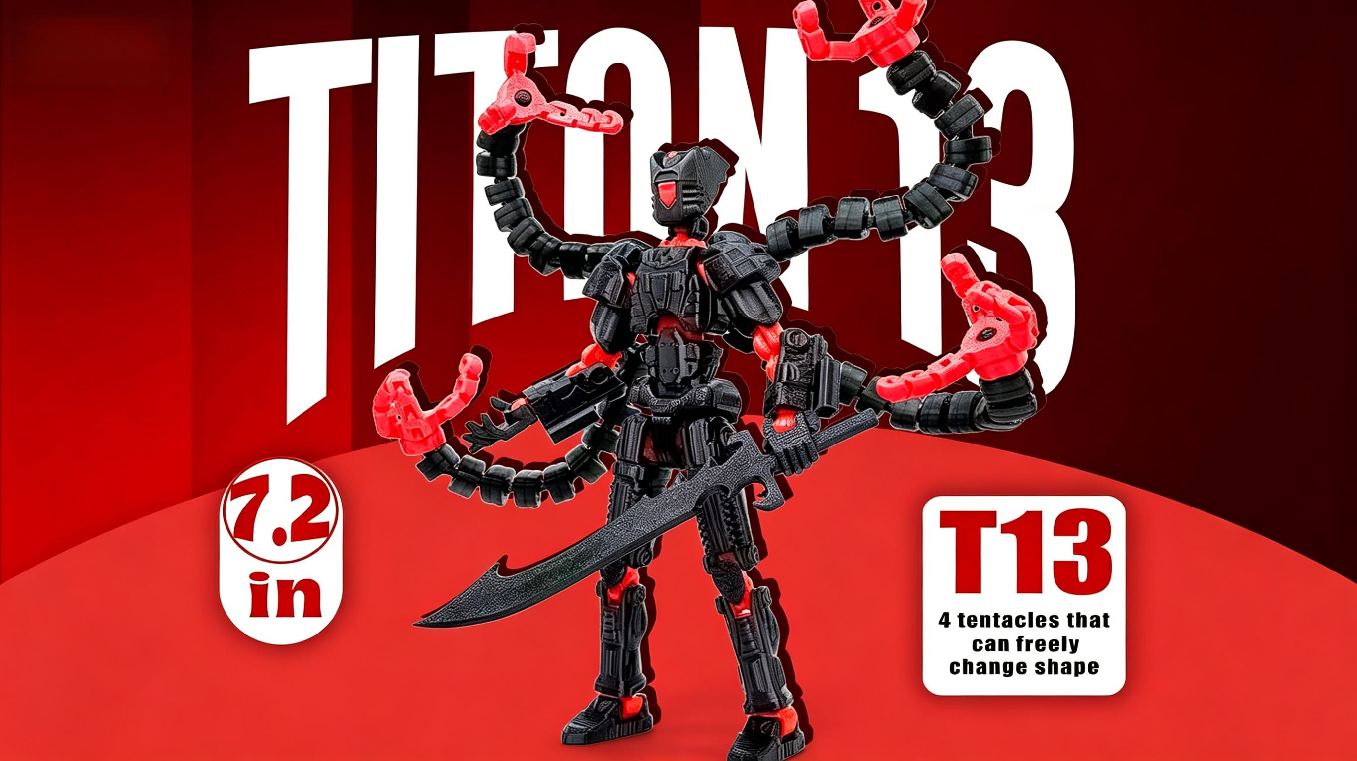 T13 Already Assembled Action Figure Accessories, Printed Multi-Jointed Movable Nova 13 Robot d13 Accessories Best Birthday Festival Gift Desktop Decorations for Game Lovers