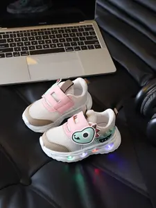 2026 New Spring Summer Dinosaur Kids Shoes with LED Lights, Unisex Athletic Casual Footwear, Boys Girls Light-Up Sneakers