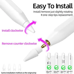 Apple Pencil Replacement Tip, Original Handwriting Pen Tip for iPad Accessories, Compatible with Apple Pencil, Essential Writing Tool