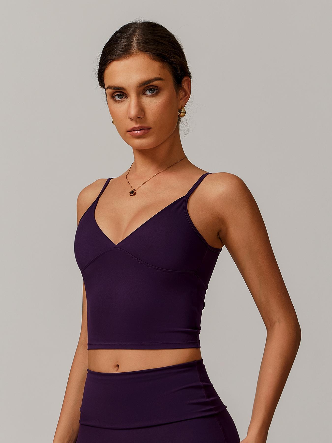 Women's Solid Color Sports Cami Top, Sporty Cami Top, Athletic Top, Breathable Comfortable Sports Top, Ladies Sportswear for Indoor Outdoor Wear