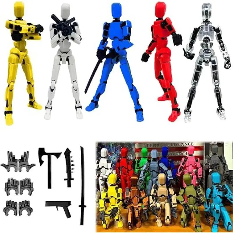 Creative 3D Robot Action Figure - 13 Fully Articulated Joints, Biodegradable PLA, Decoration & Drawing Reference, Ideal Holiday Gift for Makers