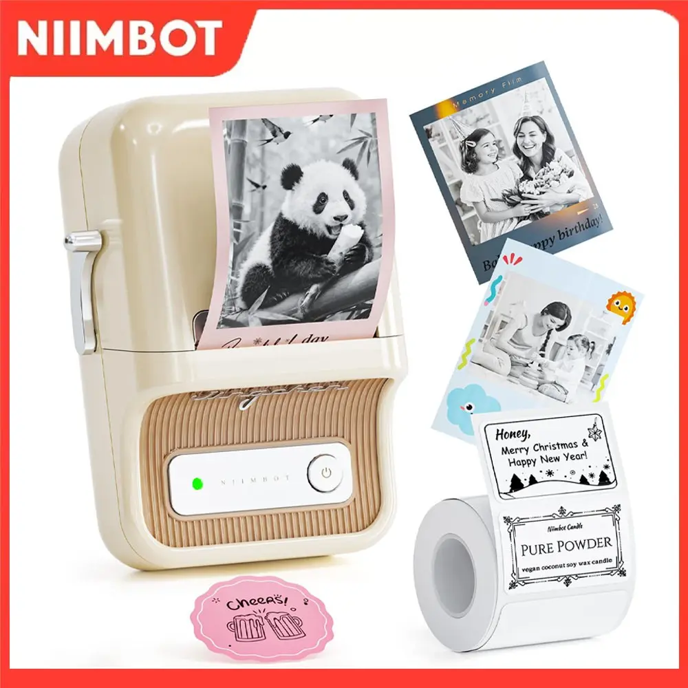 Niimbot B21pro 300dpi Mini Portable Thermal Printer, Self-Adhesive Label Printer, Inkless Label Printer, Ideal for Photos, Images, Journal, Home Office, Small Business
