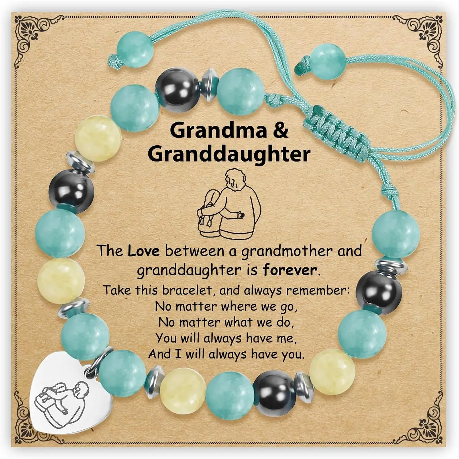 Rakhi Gifts for Sister in Law as Birthday Gifts for Women |  Grandma Bestie Bracelets for  ,  Stone Bracelet Gifts