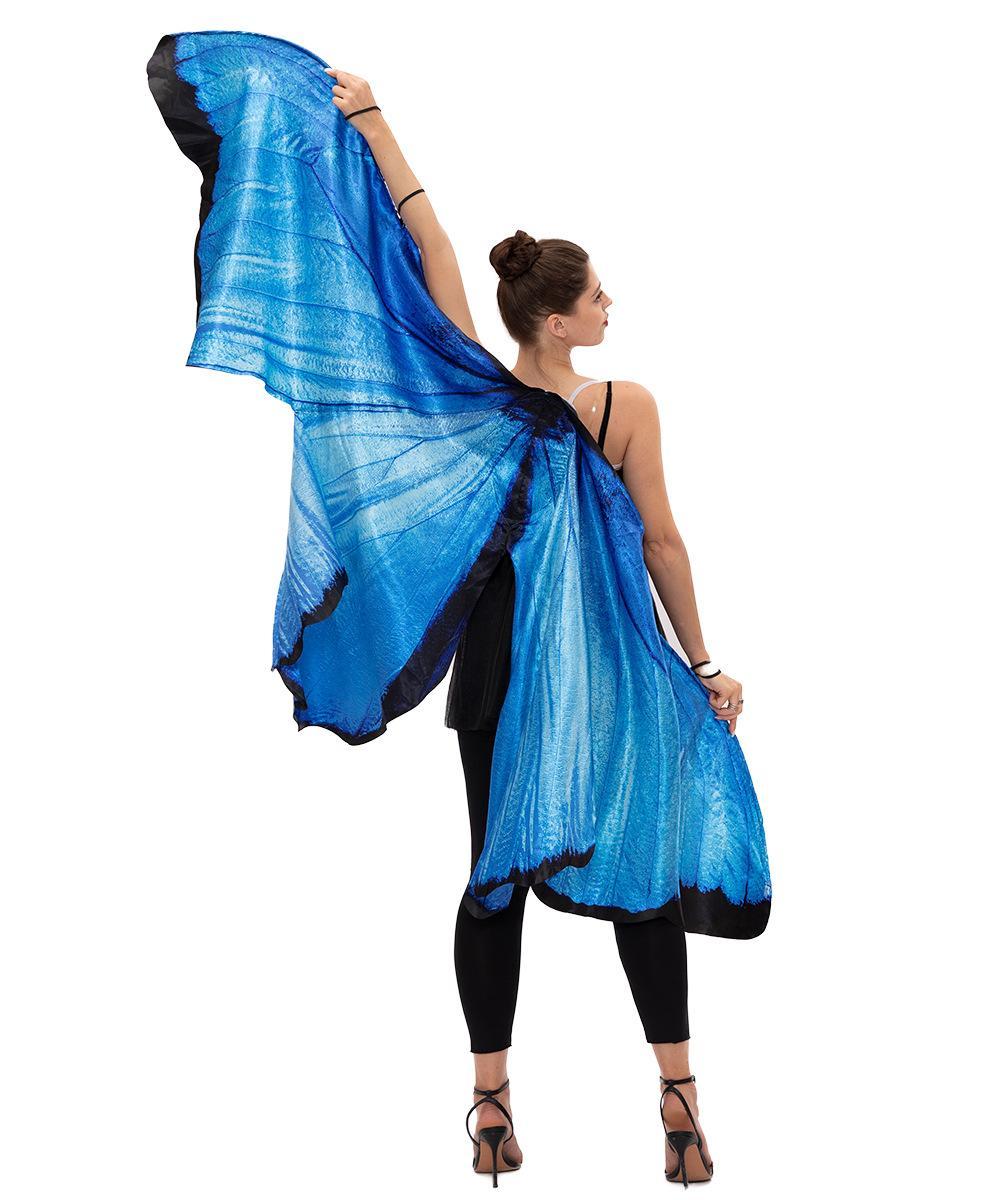 Blue Butterfly Cloak Skeleton Jumpsuit Halloween Cosplay Costume Witch Bodysuit Women Catsuit Funny Carnival Performance Outfit