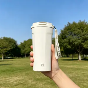 2026  Auto Stirring Water cup LCD Temp Monitor USB Charging Vacuum Insulated Portable for Car Outdoor Gym Keeps Cold Hot Long Lasting Blending Bottle gift new Dual Drink Sports
