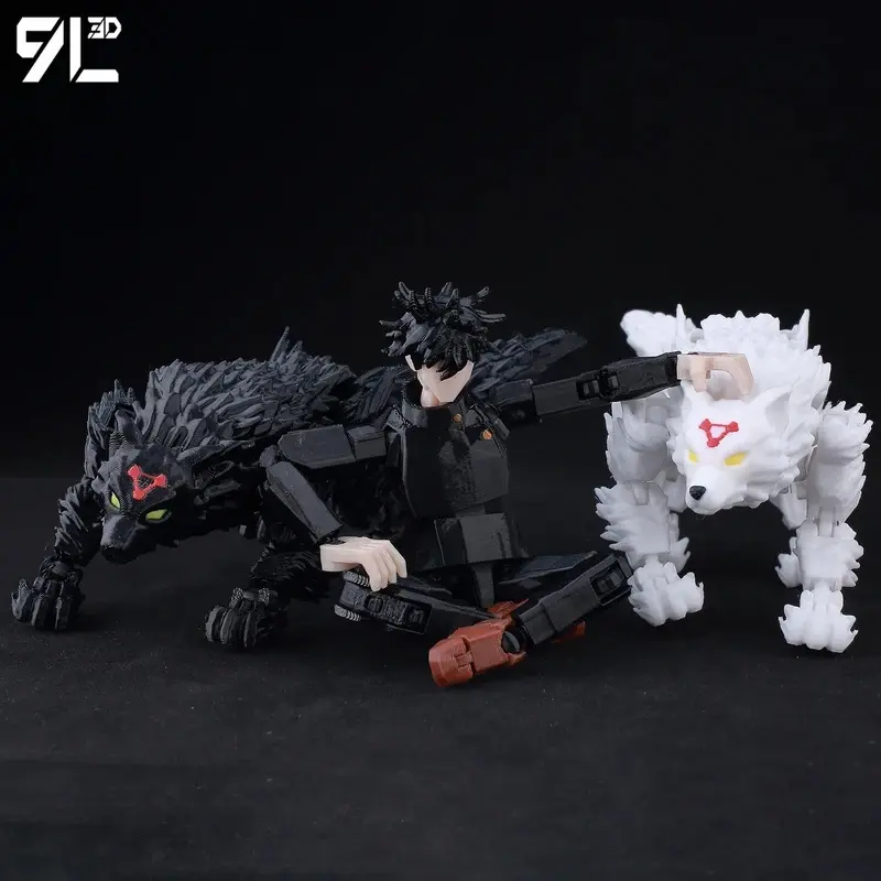 9L 3D Printed Lucky13 Dummy13 Titan13 Articulated Anime Action Figures, Jujutsu Kaisen Gojo Satoru Toji Fushiguro Megumi Collectibles, Mannequin Model Toys for Anime Fans