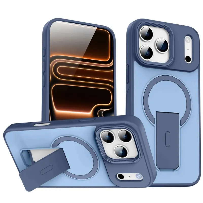 MagSafe Compatible TPU Plastic Shockproof Phone Cover Casing for iPhone 17/16/15/14/13/12 Pro Max Plus, Multi-Model Case with Retractable Foldable Kickstand, Vintage Christmas Themed Mobile Accessory, Magnetic,back to school,back to school haul