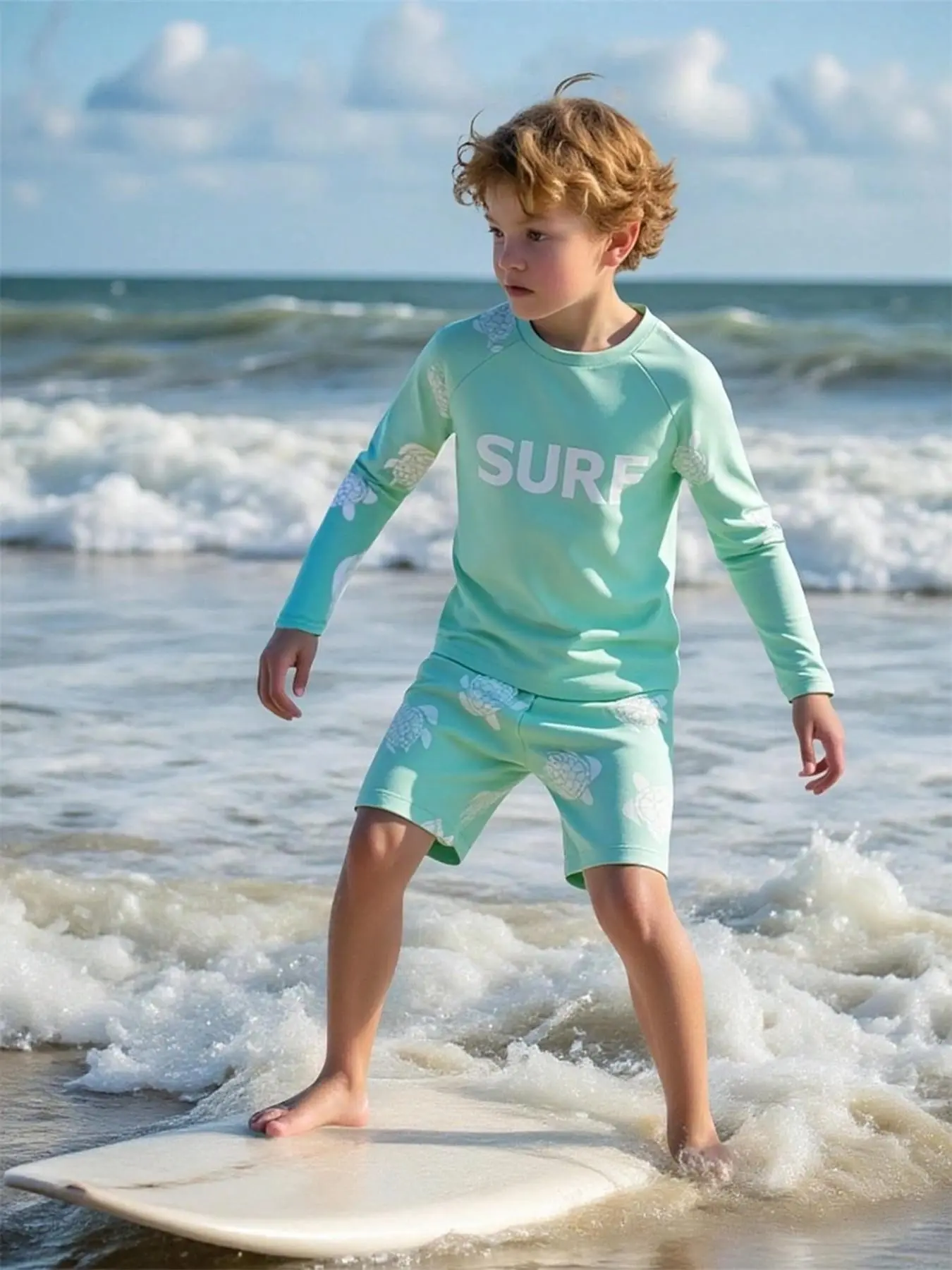 Boys’ Swimwear Set  Boys’ swimwear set, made from highly elastic polyester. Machine washable, highly elastic and breathable. Ideal for the beach, swimming, holidays and water play. Suitable for boys aged 4–12. A great gift for children. Professional swimw
