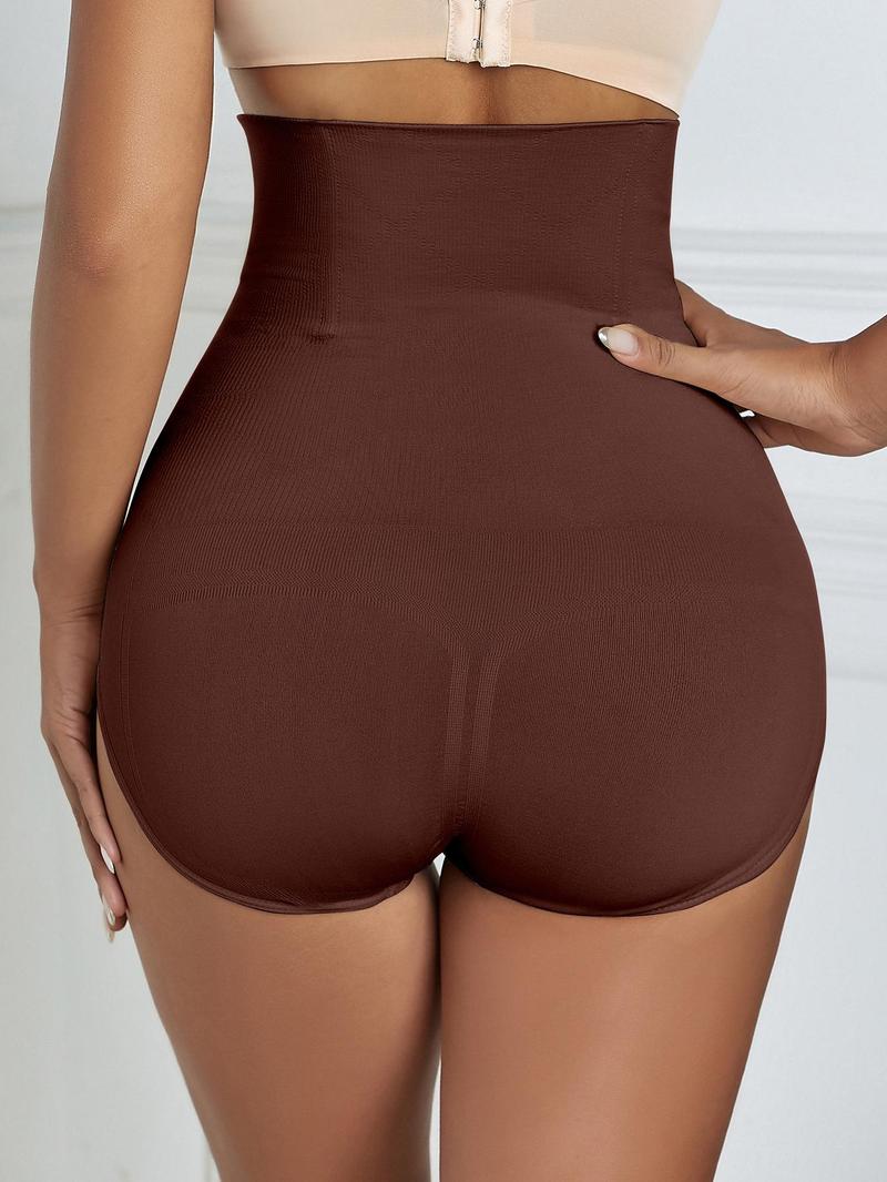 Women's Solid Color Waist Trainer Shapewear Knicker, Comfort Breathable Stretchy High Waist Tummy Control Hip Lifter Shaper, Women's Shapewear Bottoms for Daily Wear