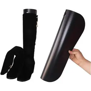 2 Pair Boot Shapers Black Plastic Boots Inserts to Stop Boot Creases for Women