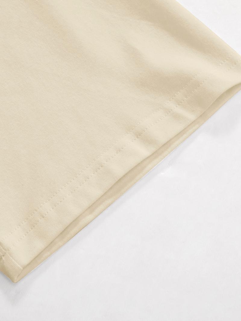 Unisex Short Sleeve Letter Print Tee, Casual Comfortable Loose Fit Fashion T-Shirt, Summer Organic Fabric, Simple Style