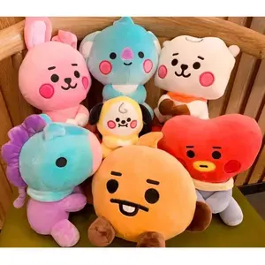 Cute  animal Cartoons Pendant Plush keychain Toys Bangtan Boy Groups Peluches Cartoon Backpack Decoration Dolls fans Girls Gifts