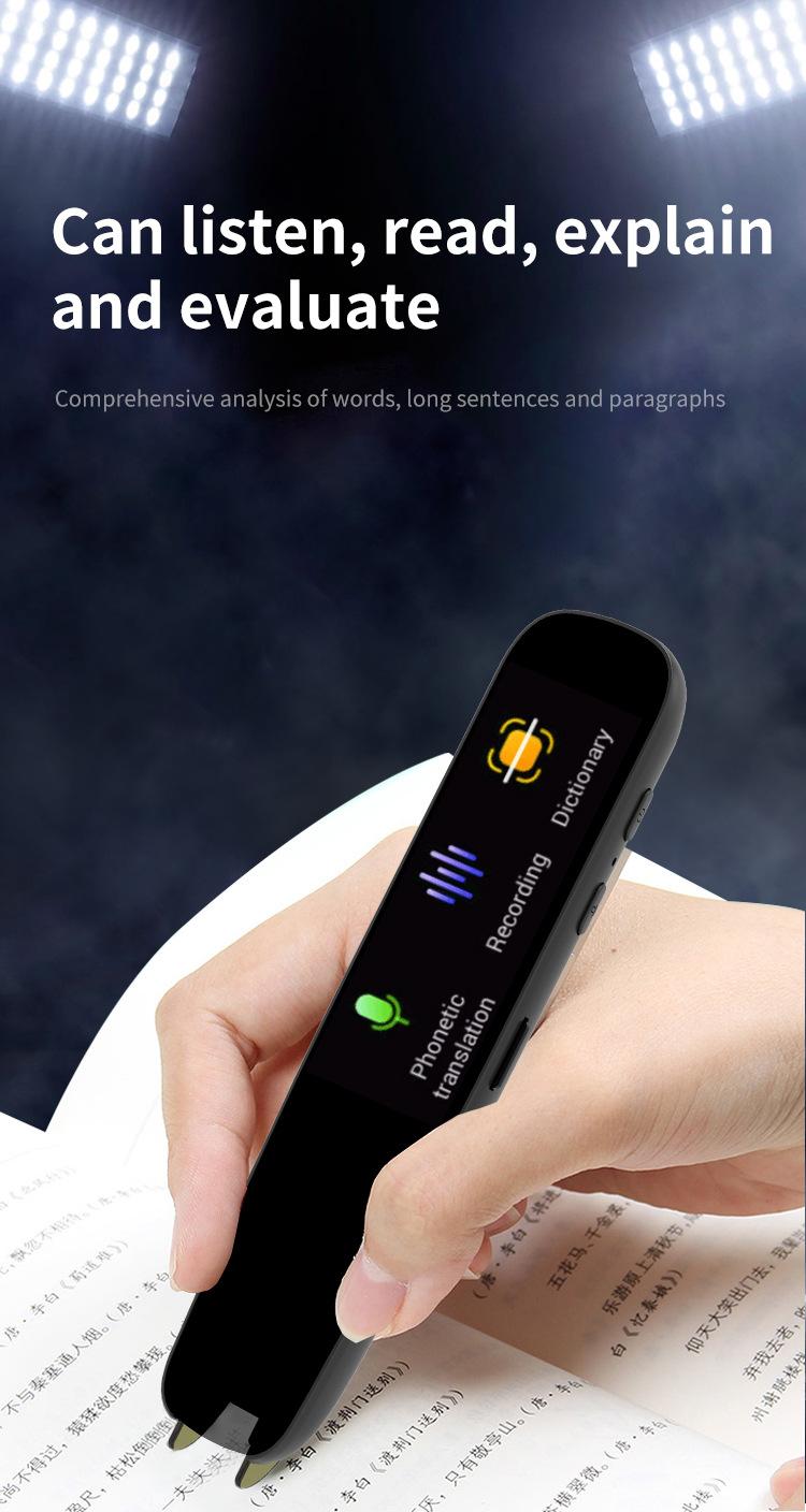 Multi-language translator pen, language learning dictionary pen, offline scanning pen, course-synchronized English learning reading pen