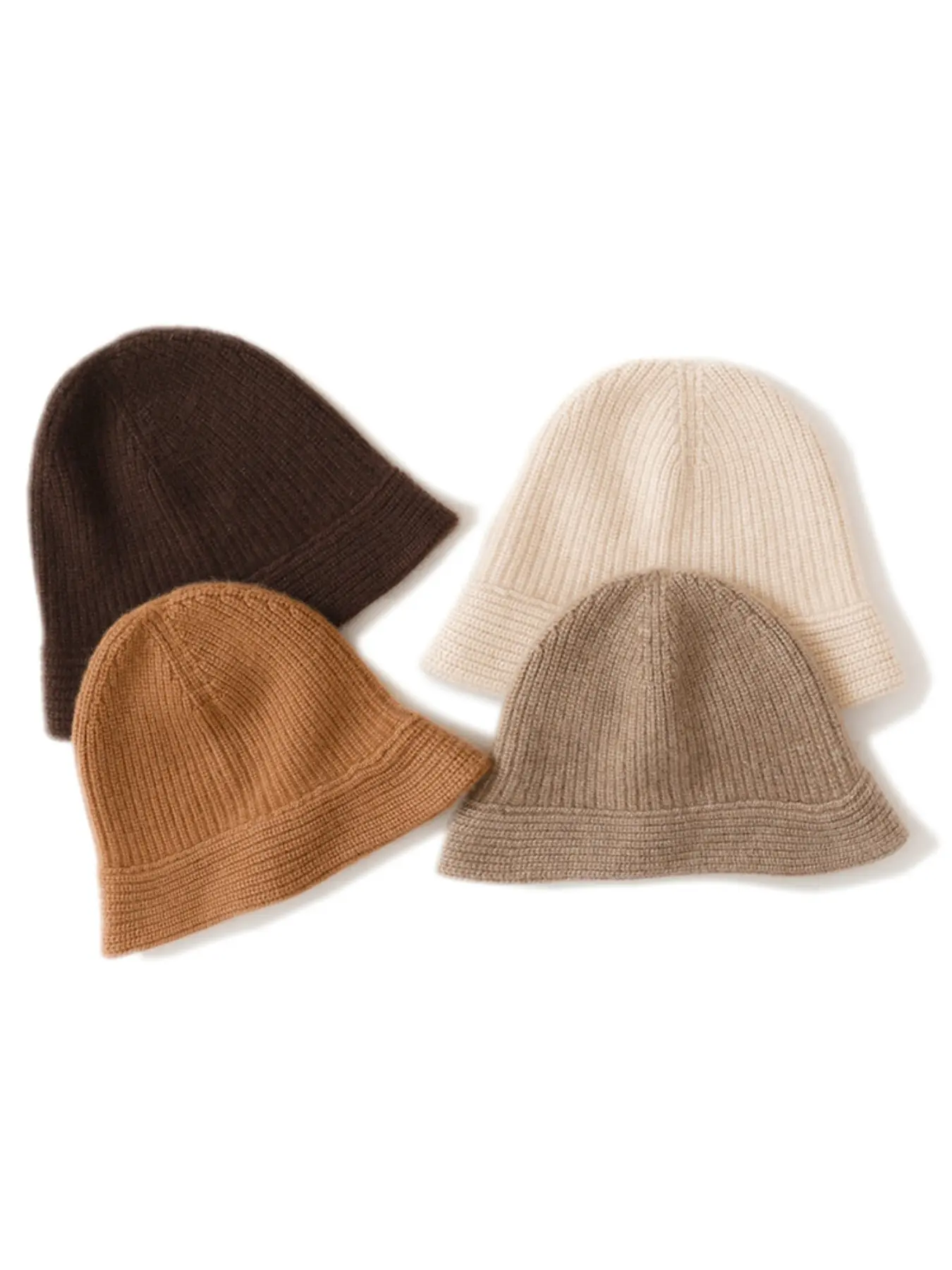 Top-Grade Luxury Cashmere Fisherman Hat, Thickened Three-Ply Design, Elegant and Versatile, Perfect for Outdoor Wear