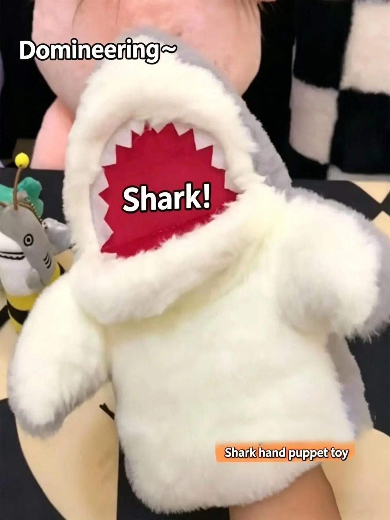 Plush Shark Hand Puppet Glove Doll, Funny Interactive Toy, Ideal Birthday & Prank Gift for Kids, Students & Couples, Fun Plaything