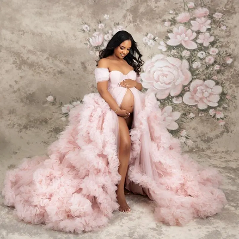 white christmas dresses Maternity Dress for Baby Shower Photoshoot main image 1