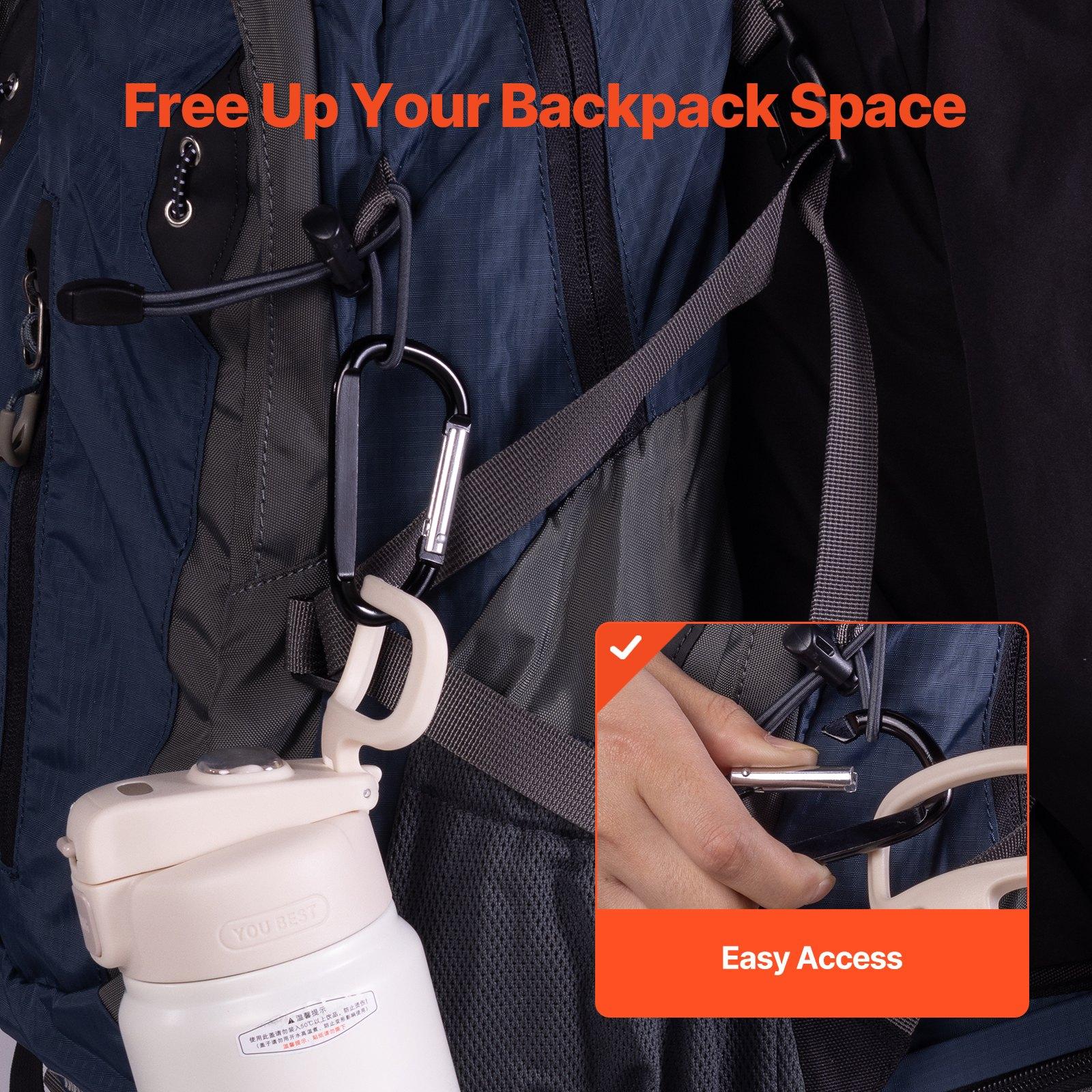 VEVOR 10 PCS Black Carabiner, Caribeaner Clip, Spring Snap Hook for Keychain Clip, 3.07" Aluminum Alloy D Ring Shape Carabeaner with 20 PCS Keyring, Multipurpose for Camping, Hiking, Backpacking VEVOR 10 PCS Black Carabiner, Caribeaner Clip, Spring Snap Hook for Keychain Clip, 3.07" Aluminum Alloy D Ring Shape Carabeaner with 20 PCS Keyring, Multipurpose for Camping, Hiking, Backpacking