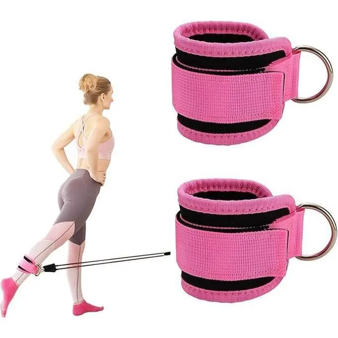 Comfortable Ankle Straps for Cable Machines One Size Fits All with Padding Glute Kickback Strap Cable Attachments for Gym Workouts