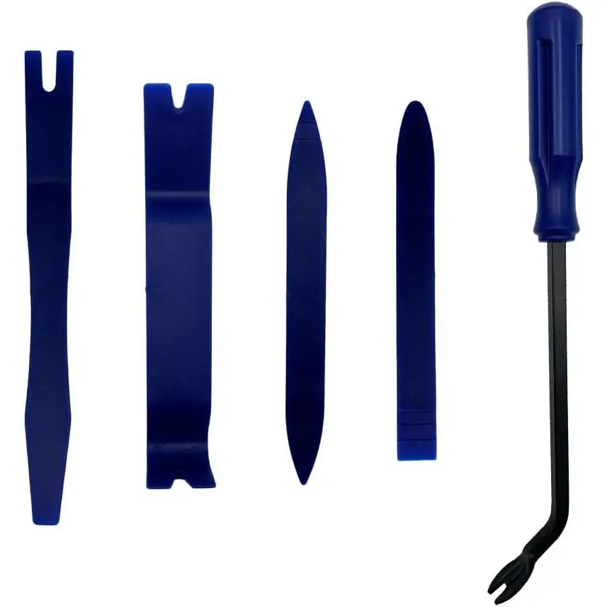 5 count Auto Trim  Kit, No Scratch Plastic  Tool Kit for  Panel Audio Dashboard Dismantle, Automotive Interior Trim Molding Fastener Remover,  Accessories (Blue)