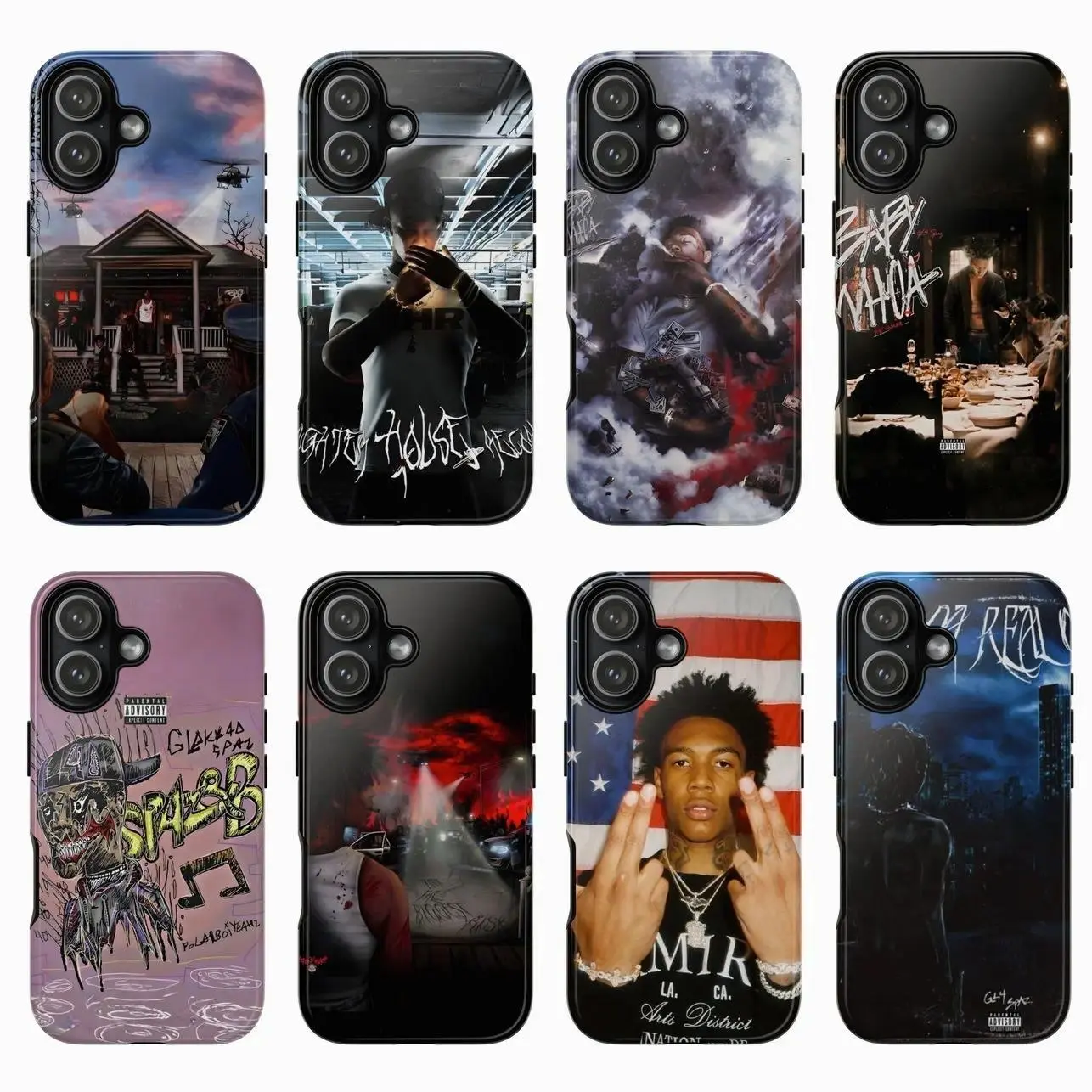 G-Glokk40Spaz Rapper Phone Case Underground Hip Hop Fan Aesthetic Protective Cover Designed for iPhone 11-17 Pro Max/Plus & Samsung Galaxy S23-S25