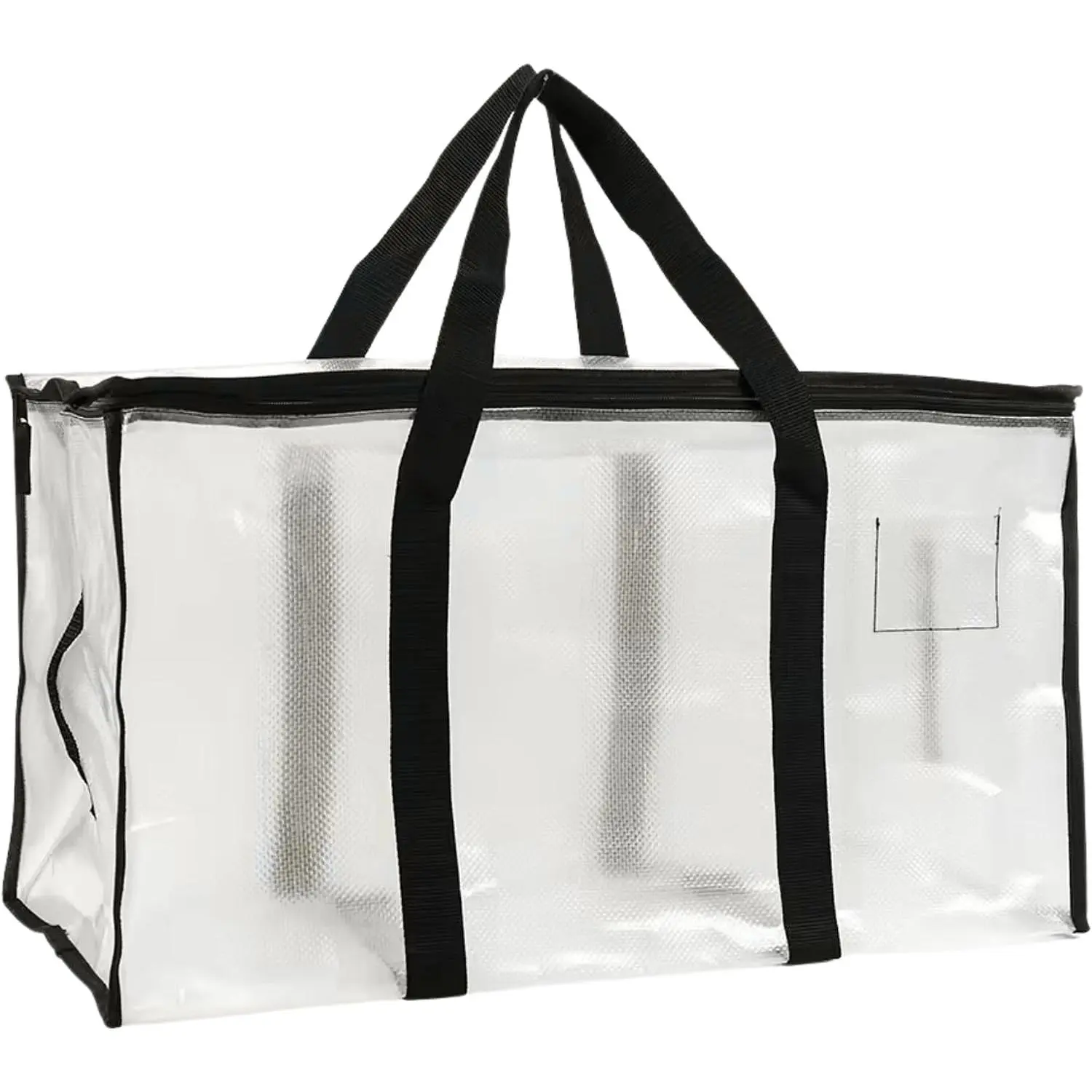 Storage Bag for Camping, Travelling, Moving, Dorm, Decoration, Fabric or Blanket Container, Toy Storage - 15"x27"x13" Woven Polypropylene Material with Lockable Zippers