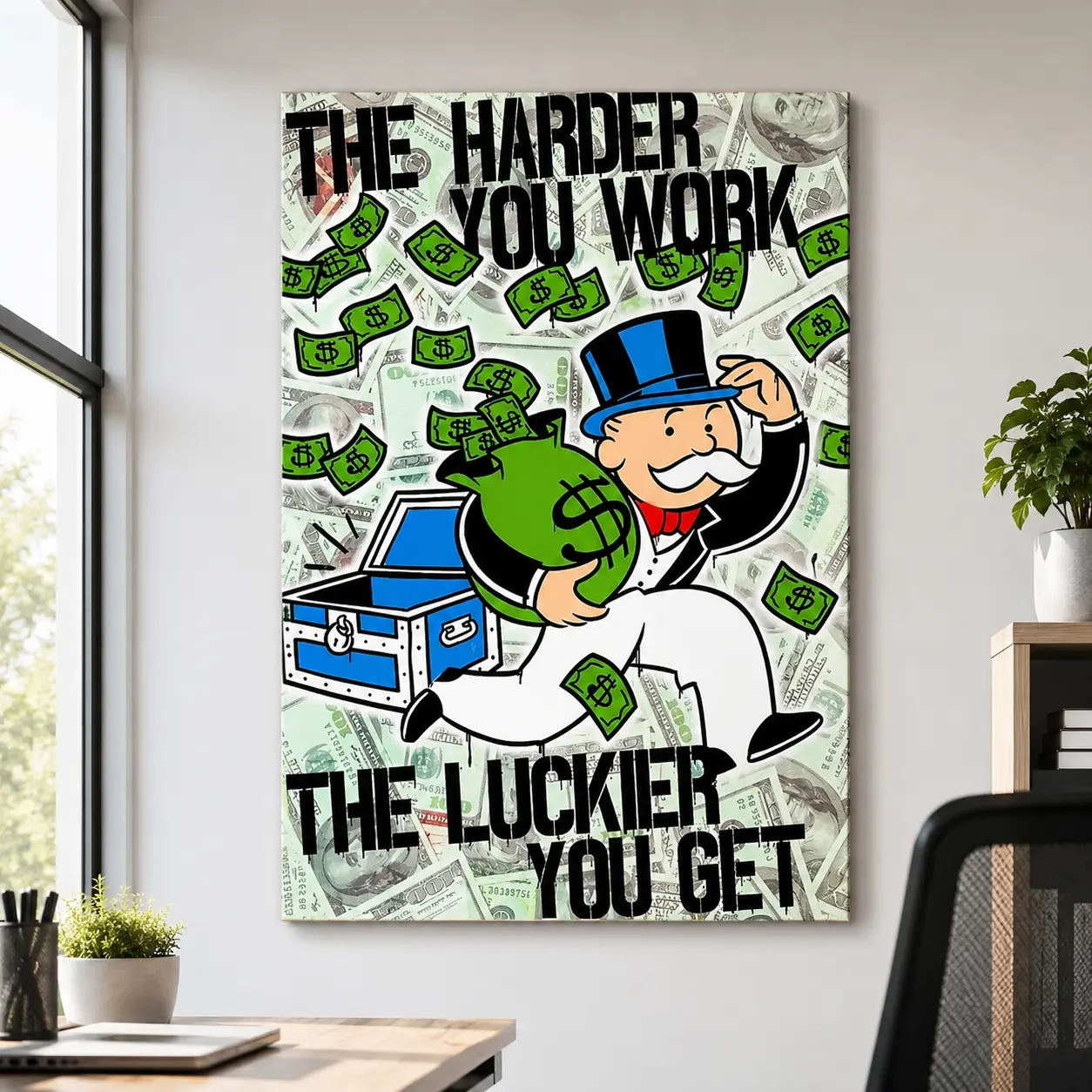 Monopoly Vintage Game Poster Decorative Painting Canvas Wall Art Living Room Posters Bedroom Painting Board Game Style Wall Art, Money Quote Poster, Game Room Decor, Office Wall Decor, Man Cave Gift, Teen Bedroom Art, Family Game Night Decor