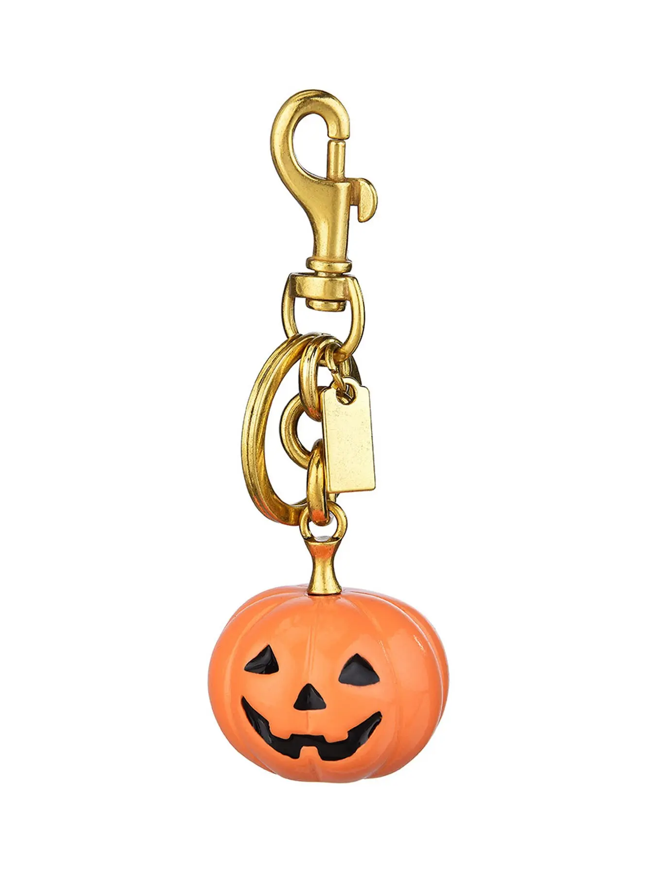 Halloween Pumpkin Face Keychain Charm, Trendy Fall Season Bag Pendant, Durable Alloy Hardware Decor for Backpack Handbag, Cute Spooky Holiday Gift Accessory