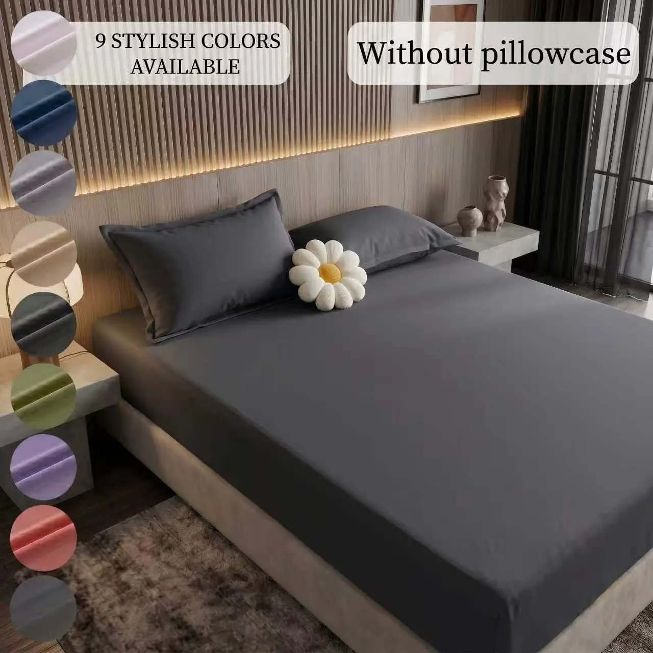 Soft Breathable Fitted Sheet, Breathable Sheets, Bed Cover And Multifunctional Mattress Protector, All-Season Comfort, Solid Color Design, Suitable for Bedrooms, Guest Rooms, Year-Round Bedding, No Pillowcase