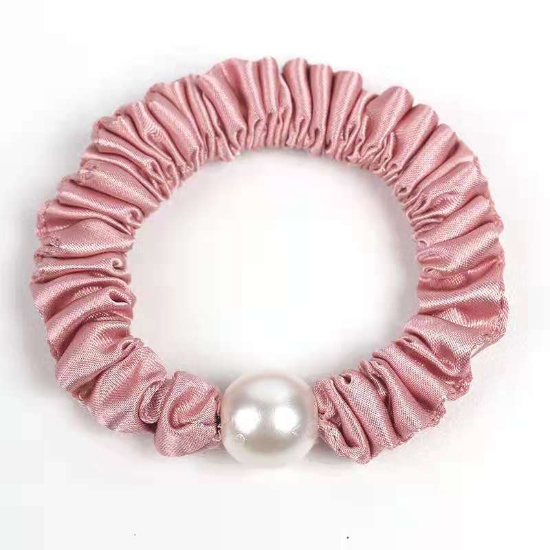 Hair Accessories Scrunchies for Women Variety Pack Hair Ties Scrunchies Hair Elastics Pastel Hair Ties Multicolor Easter Basket Stuffers for Kids,No Damage Hair Ties Scrunchies Pearl Hair Ties Gift for Her