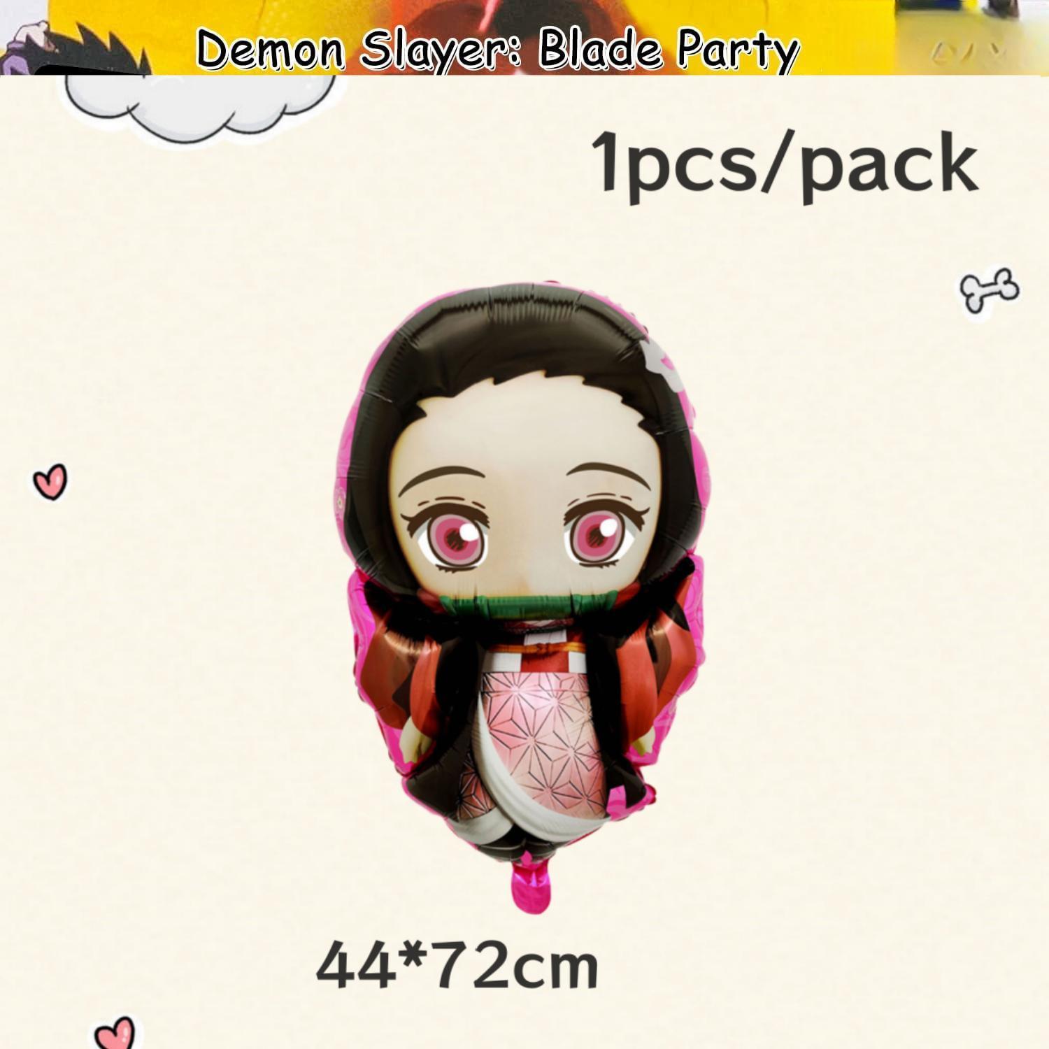 Demon Slayer Birthday Party Decor Kimetsu No Yaiba Tableware Tablecloth Plate Cup Balloon Baby Shower Kids Favors Party Supplies