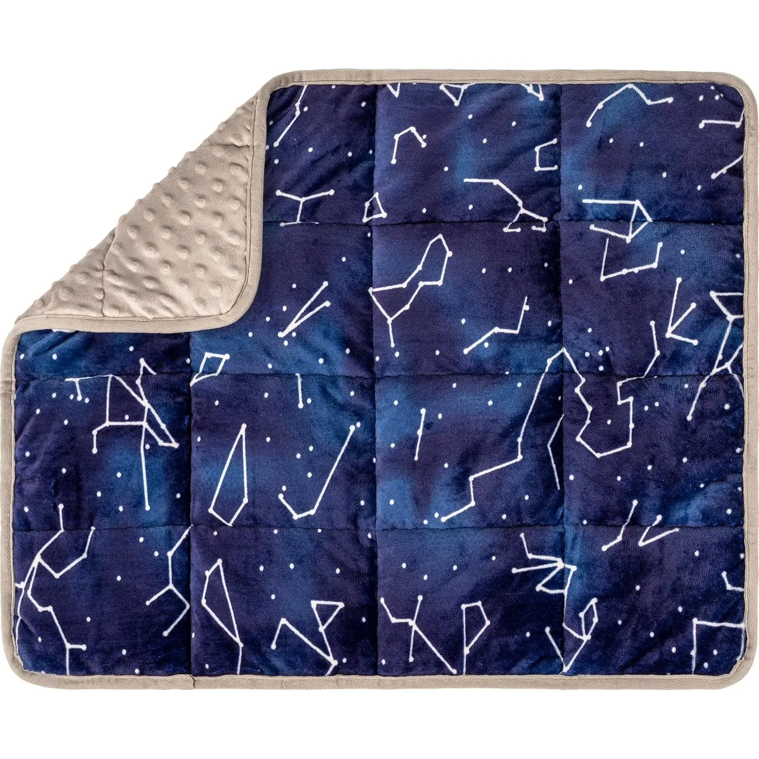 Weighted Lap Pad 3 lb Blue Constellations Soft Portable Lap Blanket 20 x 23 in Weighted Throw for  Office Travel Relaxation