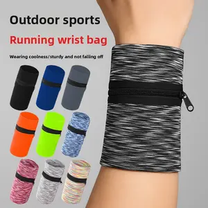Sports Wrist Bag Cold Milk Silk Outdoor Running Fitness Arm Bag Elastic Breathable Quick Dry Change Bag