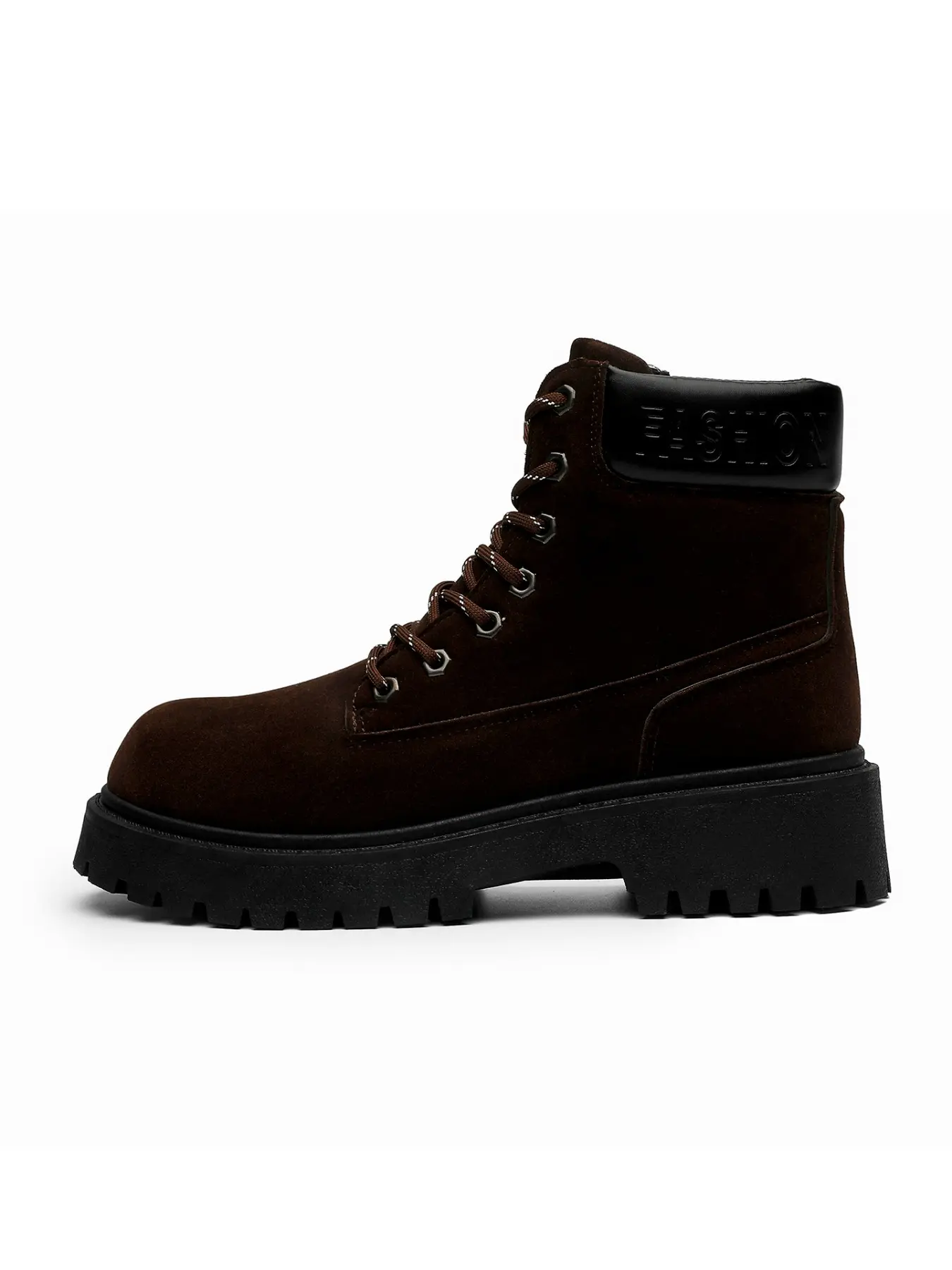 Men's Matte Boots, Laces + Side Zipper Design, Thick Toothed Platform Sole, Classic Outdoor High-Top Combat Boots