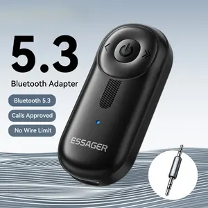 Bluetooth 5.3 Adapter 3.5mm AUX Jacks For Audio Music Receiver Car Speakers Headset Tablet Laptop Bluetooth Car Receiver Universal OTG Live Broadcast Cable
