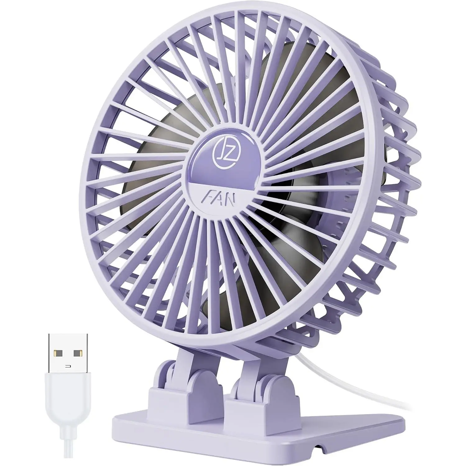 USB Desk Fan, Mini Fan Portable, 3 Speeds Desktop Table Cooling Fan, Plug in Power Fan, Rotation  Wind, Quiet Personal Small Fan for  Desktop Office Travel Bedroom,