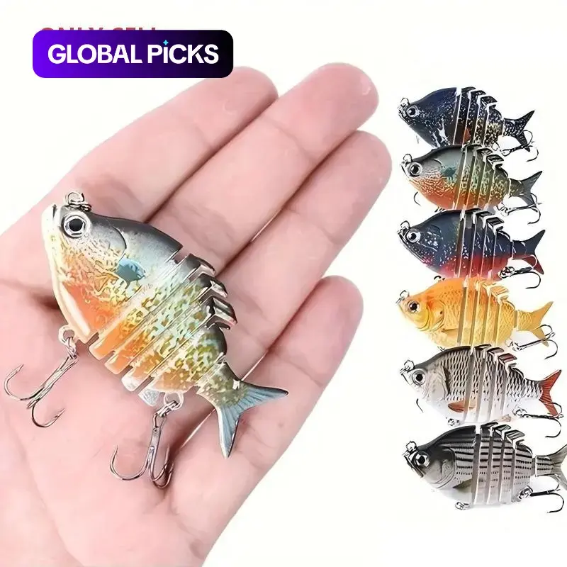 Multi Jointed tilapia Bluegill Swimbaits Hard topwater Bass Lures Fishing Lure Crank Saltwater 3.5in/0.85oz, Artificial Fishing Lure, Hard Metal Lure, Fishing Tackle, Fishing Equipment #GLOBAL PICKS