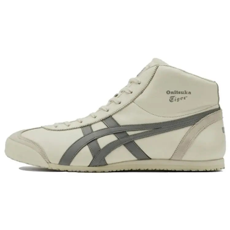 Onitsuka Tiger Mexico 66 Mid Runner Knit Mid-Top Casual Sneakers for Men - Light Gray Trending Maison Mihara Verifiable Shoes with Global Authentication Credentials